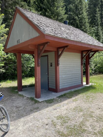 Restrooms at the Roland Trailhead at the Hiawatha Bike Trail